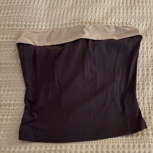 Princess Polly Black and Tan Strapless Top